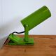 Green tube clip wall lamp office year 70 space age vintage