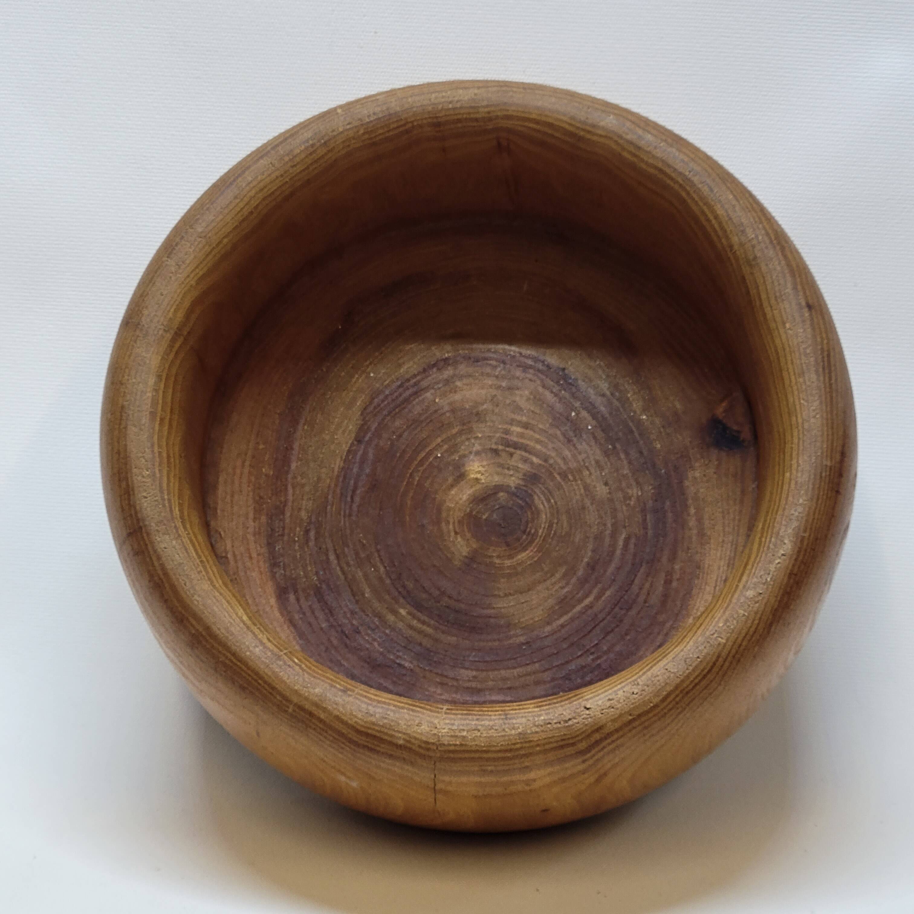 Vintage Scandinavian Turned Wood Empty Pocket Bowl