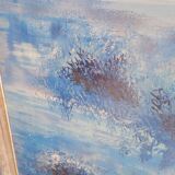 Oil painting on canvas signed abstract ep 1960