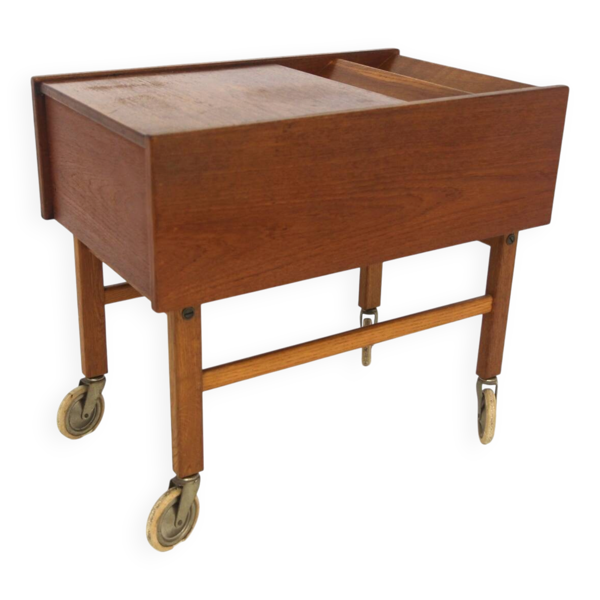 Teak and metal magazine rack, Sweden, 1960