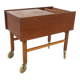 Teak and metal magazine rack, Sweden, 1960