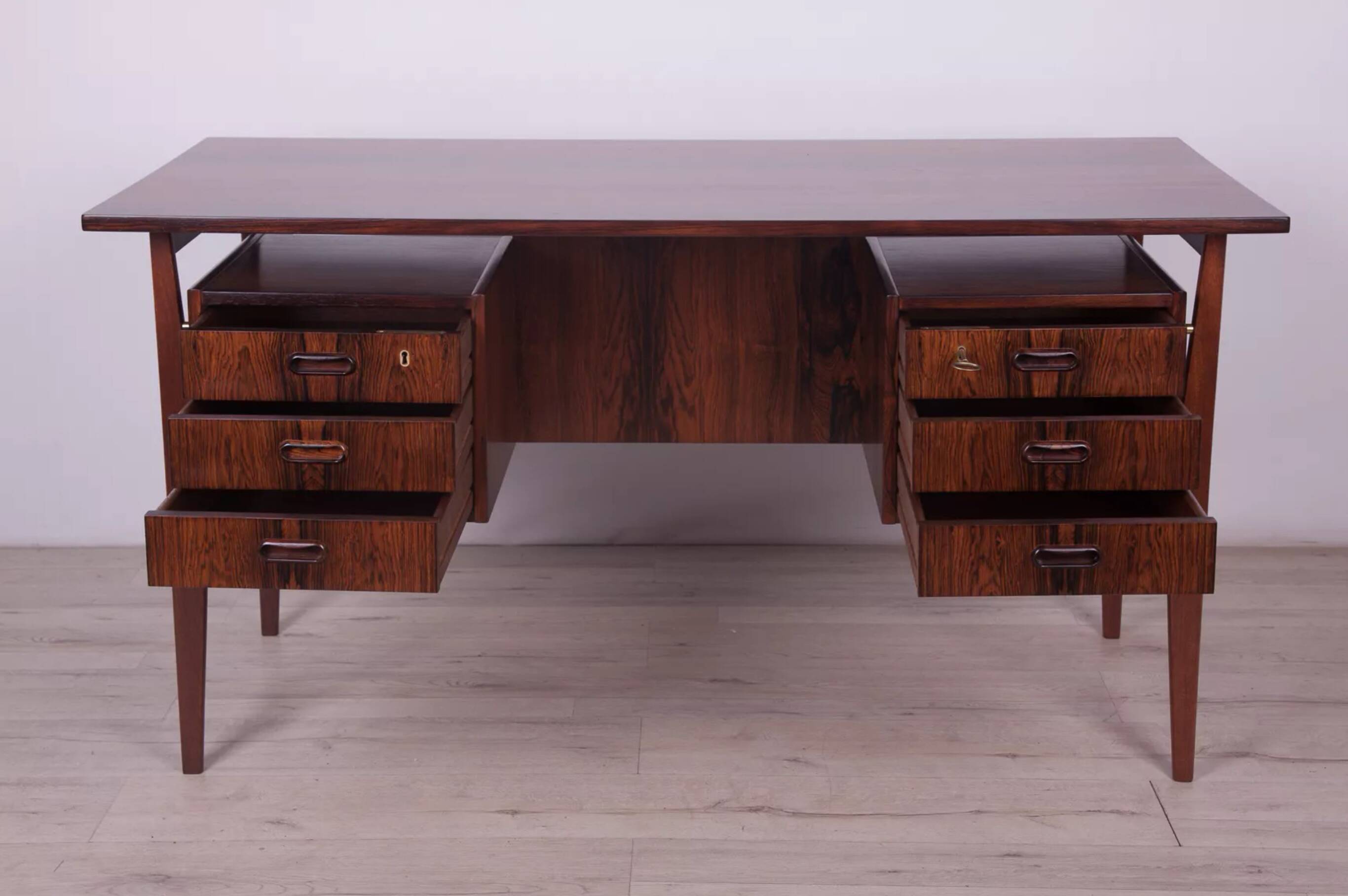 Rosewood desk by Gunnar Nielsen Tibergaard for Tibergaard, 1960s