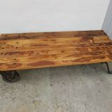 Old industrial cart coffee table