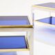 Pair of Flaminia chrome brass side tables by Willy Rizzo 1970
