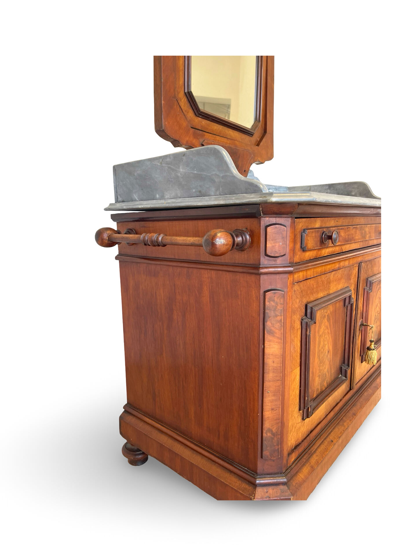 The antique walnut vanity , 19th century