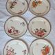 Lot de 6 assiettes Sarreguemines décor floral
