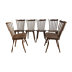 Set de 6 chaises Baumann Menuet en hêtre, pieds compas