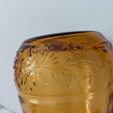 Vintage amber glass water jug made in Italy in the 60s/70s