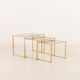 Set of three brass nesting tables in the style of Romeo Rega, Italy, 1970s