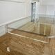 Large Athena coffee table in altuglas and glass by David Lange, 1970s