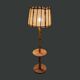 Louis Sognot vintage bamboo rattan floor lamp