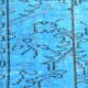 2x9 Vintage Light Blue Kitchen Runner Rug, 65x276Cm