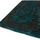 Overdyed Wool Vintage Handmade Carved Rug 169 cm x 288 cm