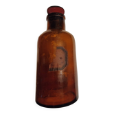 Napoleon III amber glass apothecary bottle
