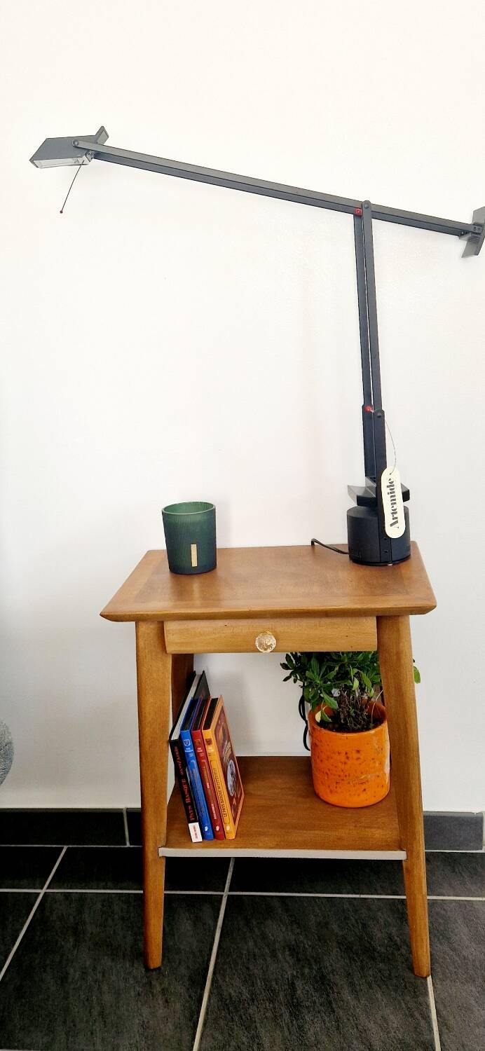 1950s side table with compass legs
