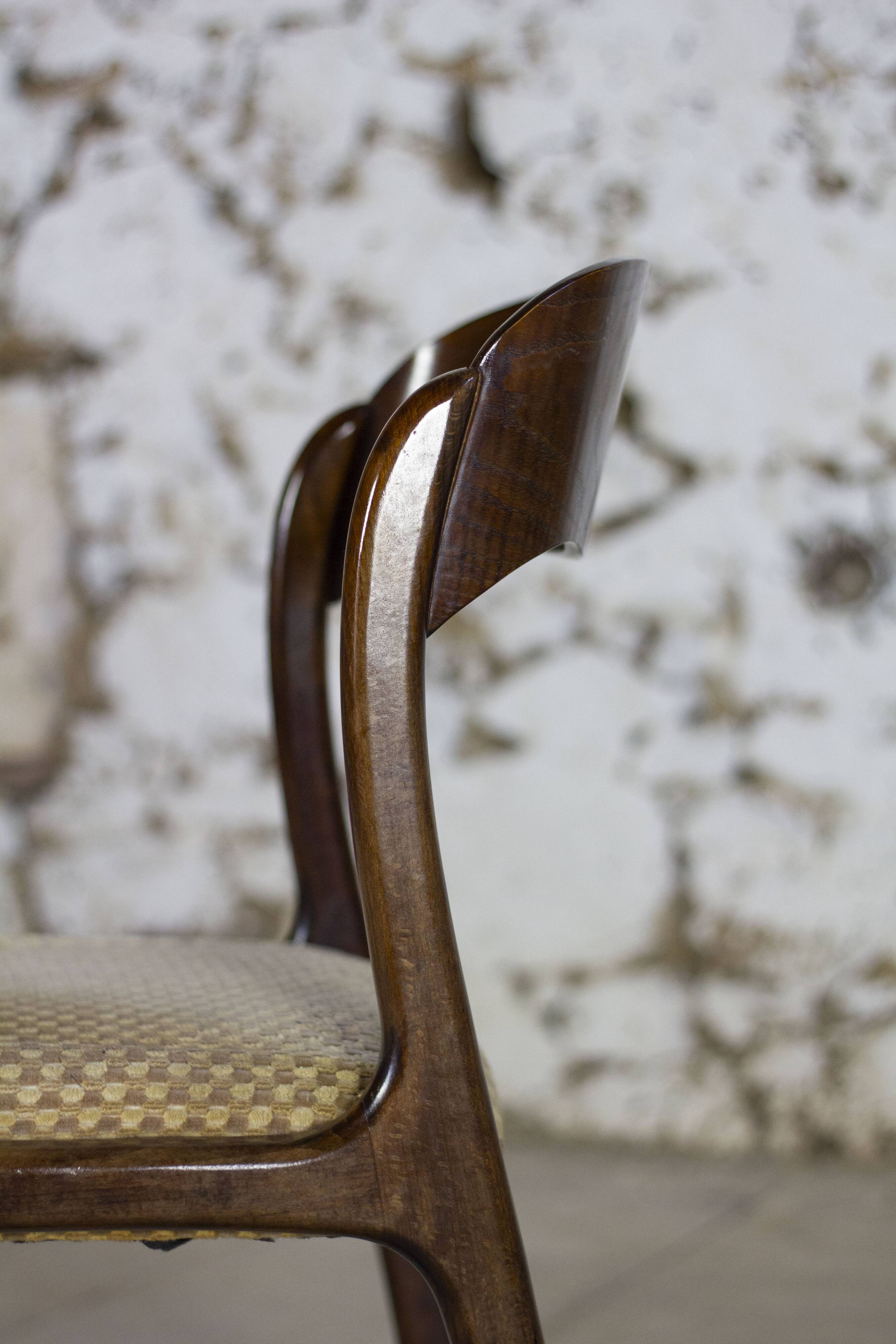 Set of 3 sleigh chairs by Baumann, 1960