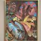 Mid-Century Oil on Canvas – “Forest” by K.R. (1991), Vintage & Framed 42.5×34.5cm