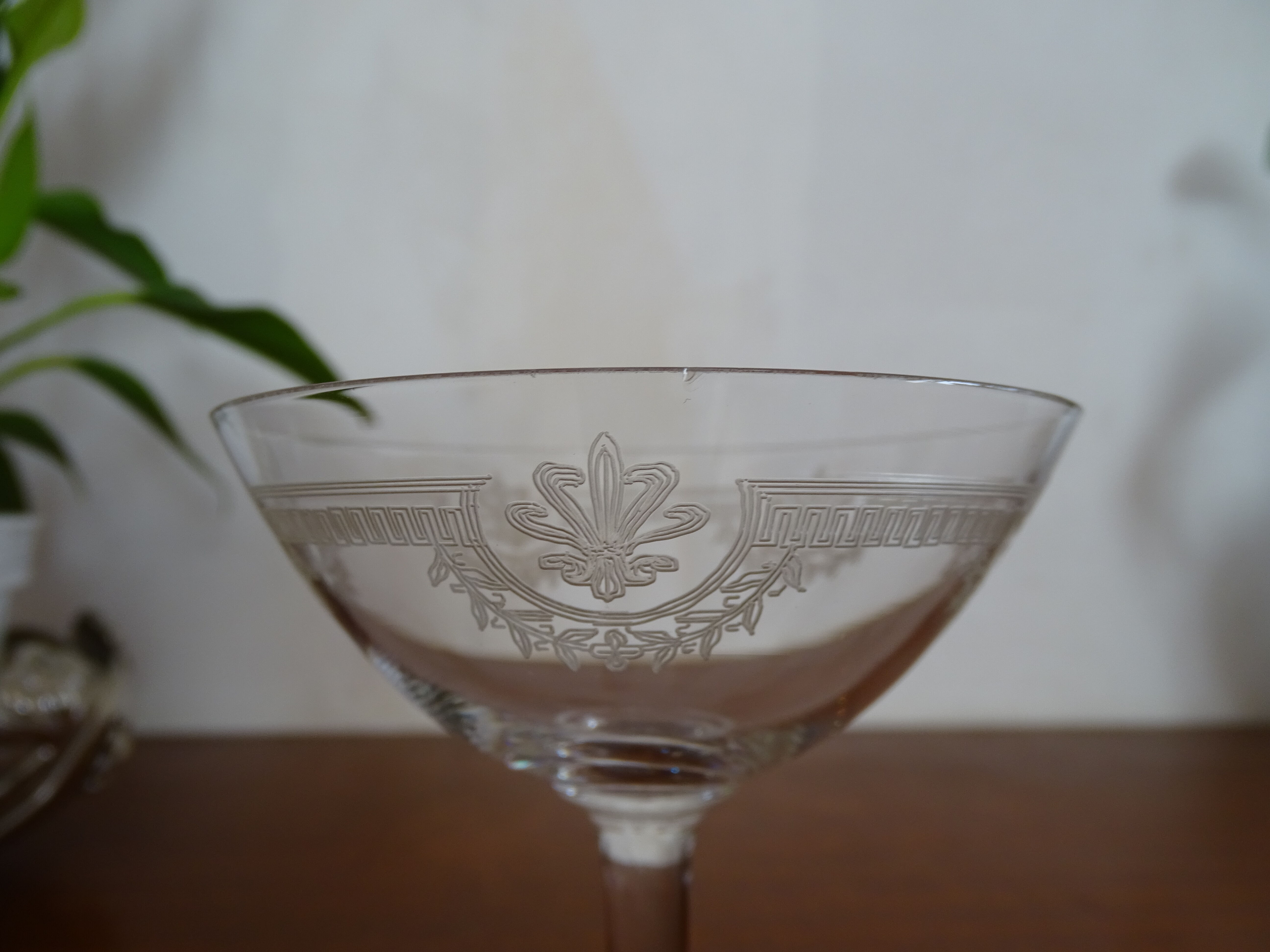 10 glasses champagne crystal Saint Louis - Model Manon- 12 cm