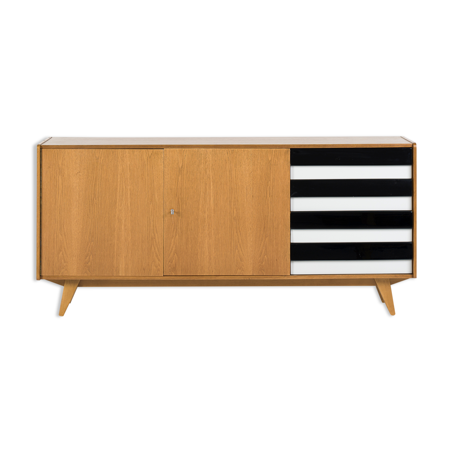 U-460 oak sideboard by Jiří Jiroutek for Interier Praha, 60's
