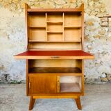 Vintage secretary on feet compass Scandinavian style, circa 50's