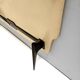 Vintage Ebonized Beech, Brass, Skai and Glass Coat Rack, Italy
