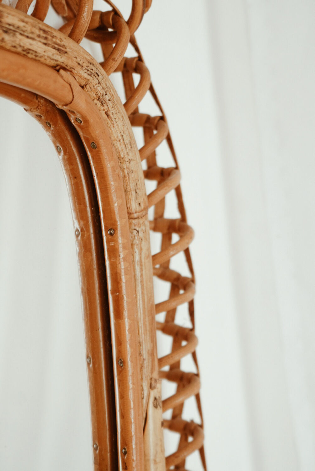 Rattan mirror vintage