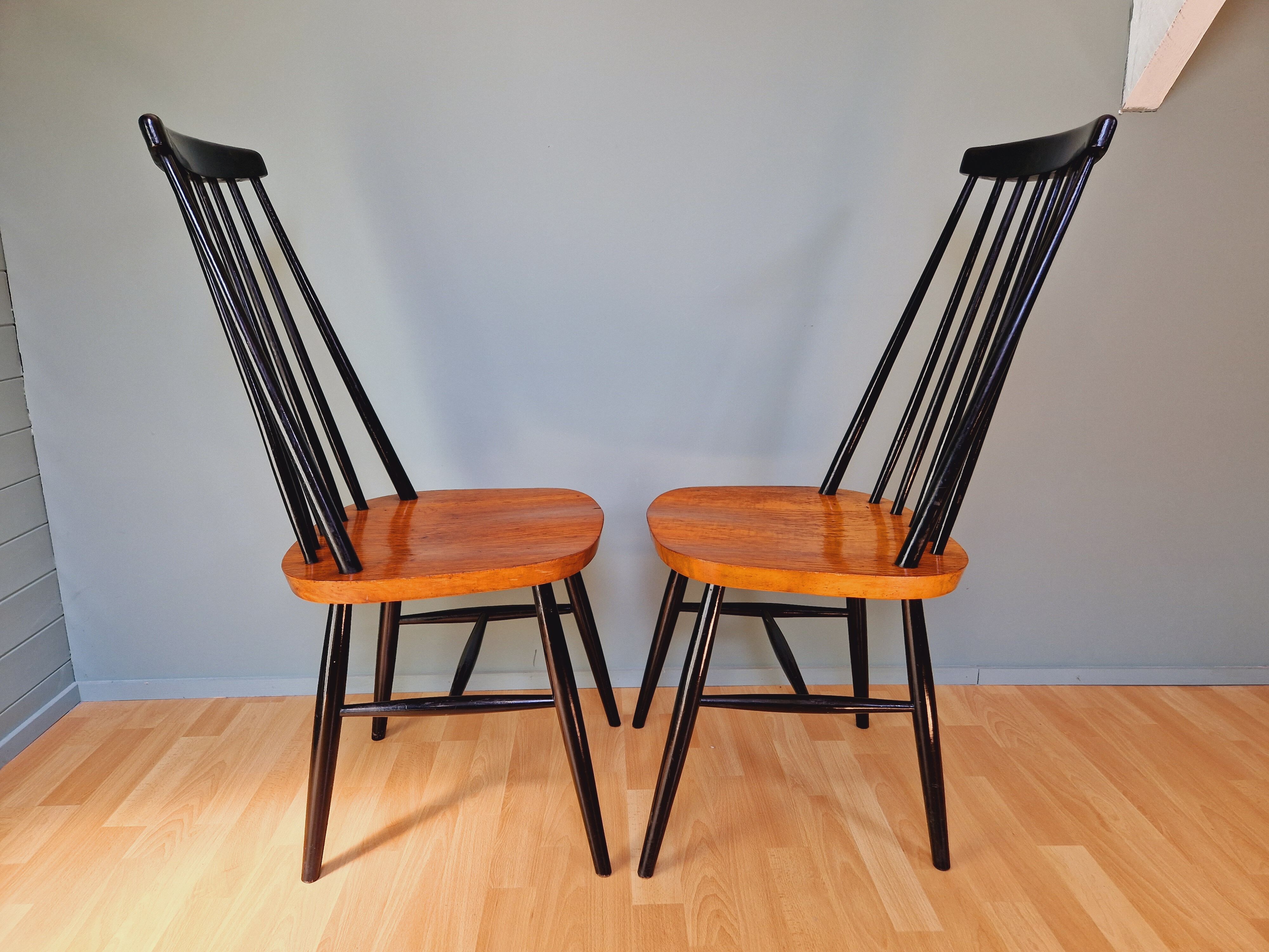 Set of 4 scandinavian teak chairs 60s