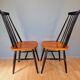 Set of 4 scandinavian teak chairs 60s