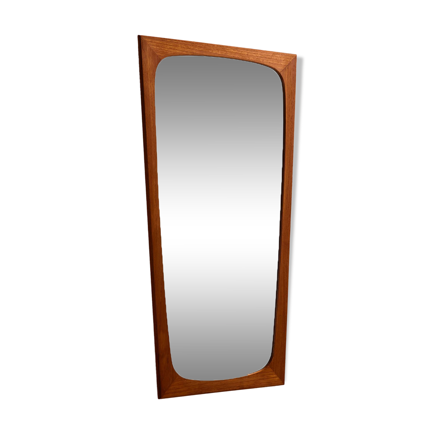 Teak framed mirror