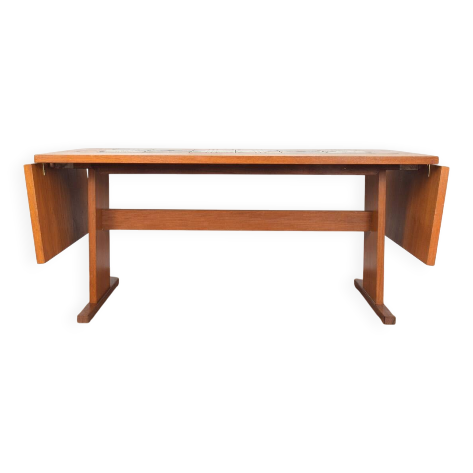 Teak & Tile Dining Table by Gangso Mobler, 1960s.