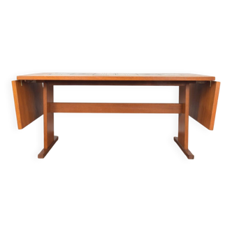 Teak & Tile Dining Table by Gangso Mobler, 1960s.