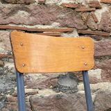 8 vintage industrial school chairs for communities mullca delagrave tube & wood french school chair