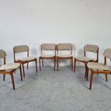 6 Scandinavian teak chairs Erik Buch, 60s