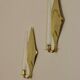 Pair of Swedish brass wall sconces from the mid-century.
