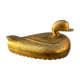 Golden lacquered wooden duck from Burma mid-twentieth forming a box
