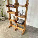 Bookcase on solid beech legs from the 80s