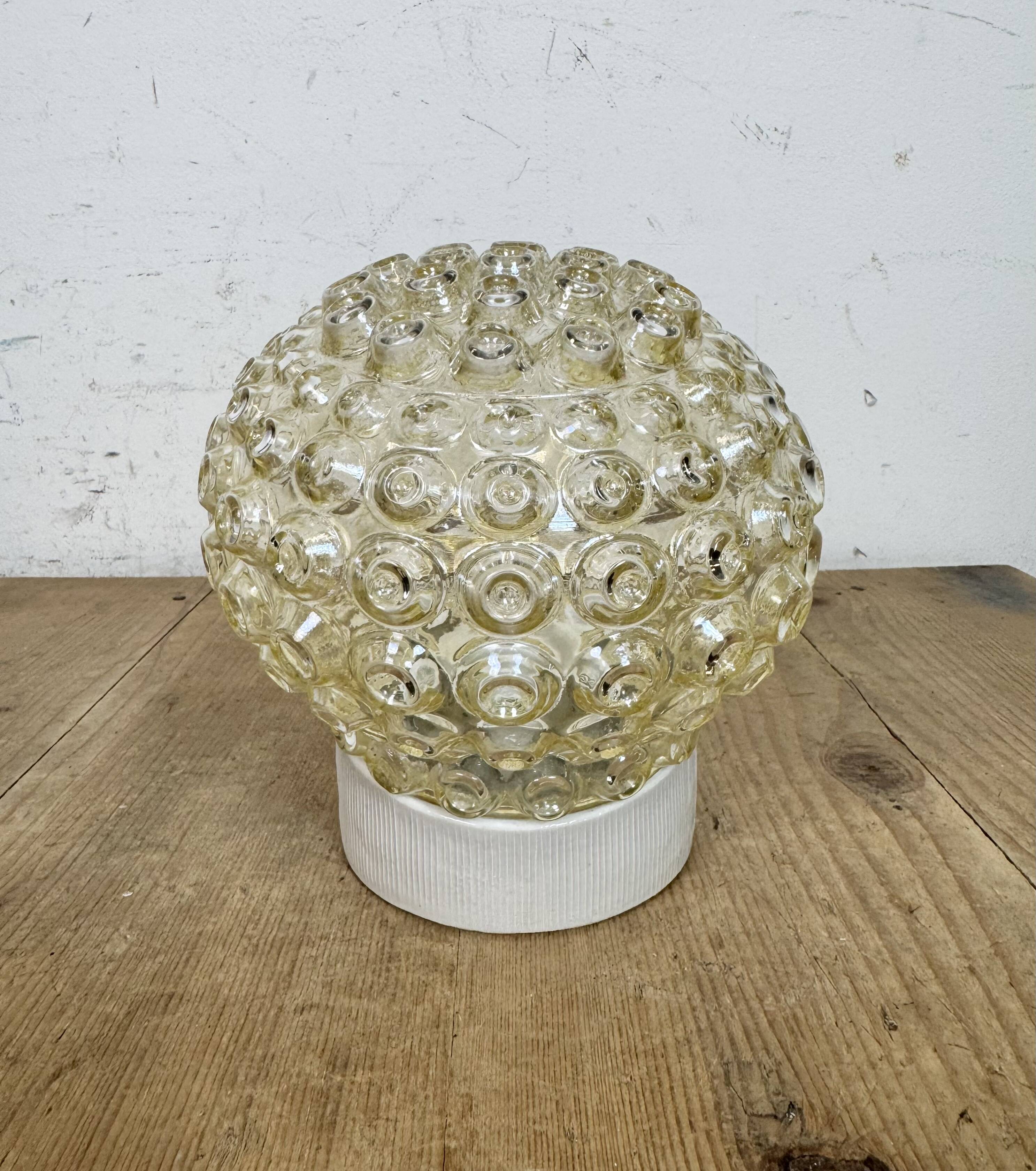 Vintage White Porcelain Wall Light, 1970s
