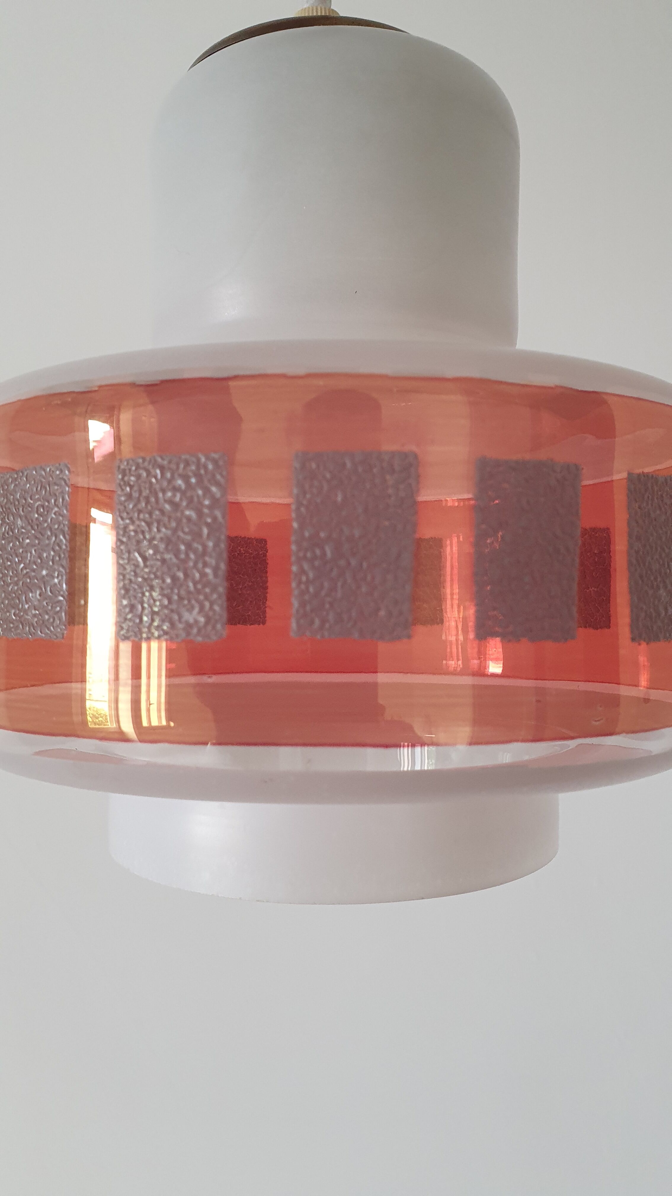 Ceiling lamp in opaline 60s