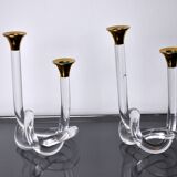 Pair of candle holders Dorothy Thorpe, lucite, 1970