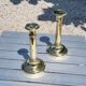 Pair of copper candlesticks