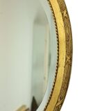 French Oval Facet Cut Mirror with Bow Classic 51cm
