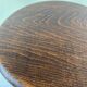 Signed turned wood tripod stool