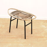 Mid century rattan stool by Alan Fuchs for Uluv 1960´s Czechoslovakia
