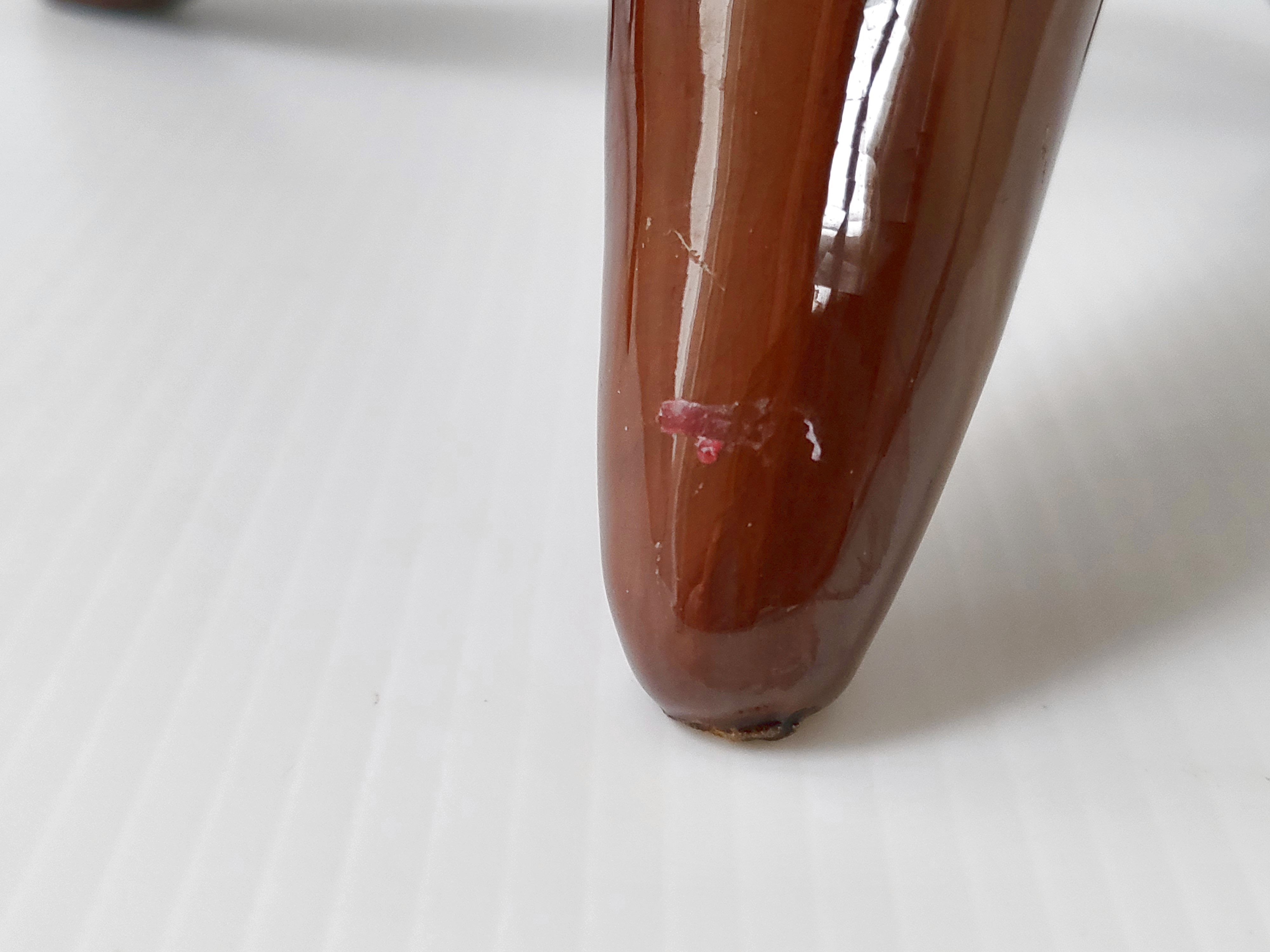 Pair of vases with 3 vintage horns 1960