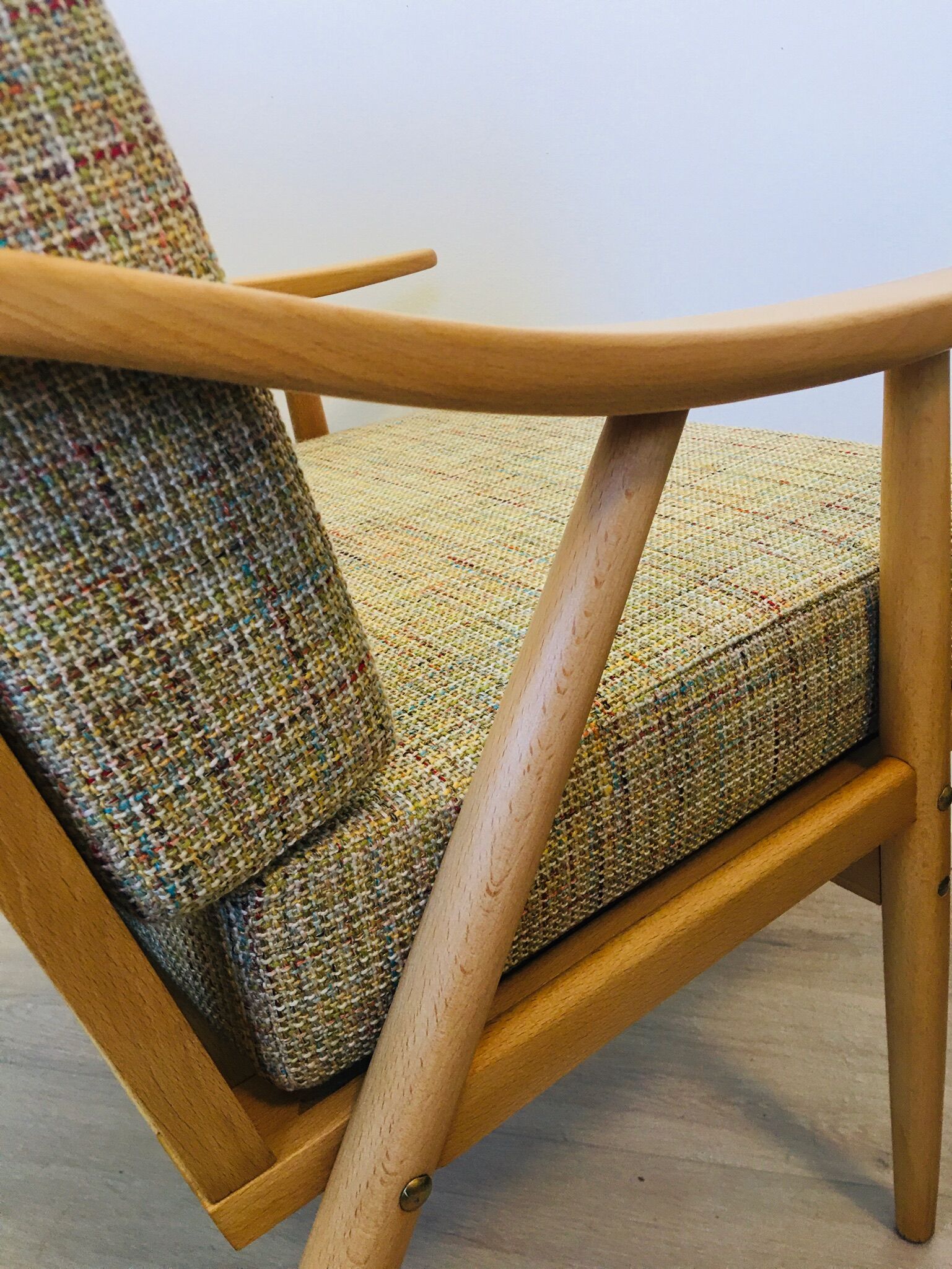 Beige Boomerang Armchair, TON, 1960s