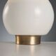 White glass table lamp from the 1970s-80s.