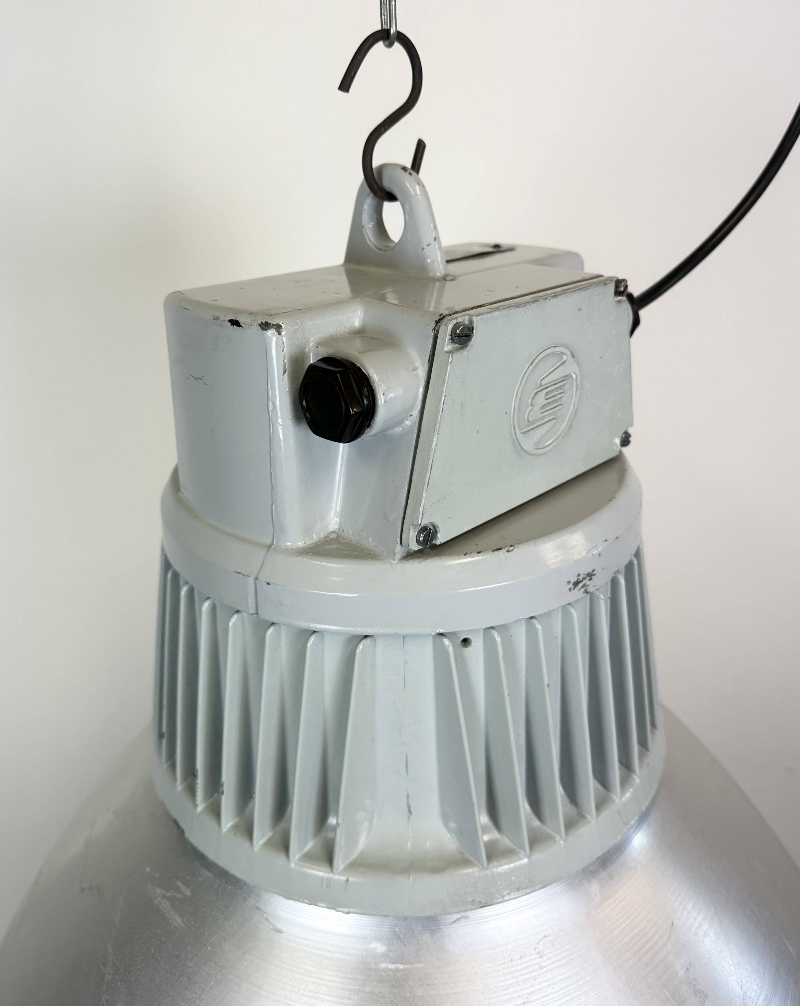 Large Industrial Aluminium Pendant Light from Elektrosvit, 1960s