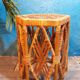 Bamboo and rattan side table 1960s
