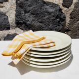 Set of 6 hollow plates in white porcelain Pillivuyt