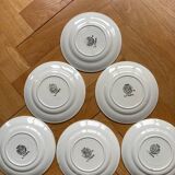 Dessert plates with lily flowers from Saint Amand.